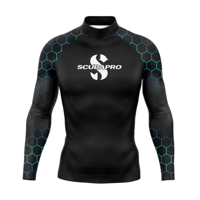 Scubapro Men's Upf+50 Wetsuit Beach Sun Protection Swimsuit Long-Sleeved Top Surfing Sports Waterproof Mother