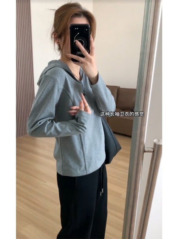 连帽卫衣打底衫女2025新款春秋大码胖mm显瘦长袖t恤鱼骨正肩上衣|undefined