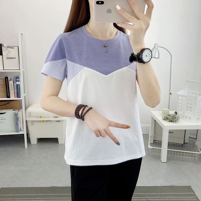 Ropa de secado rápido de verano al aire libre camiseta de moda de mujer de manga corta transpirable elástica correr de cuello redondo deporte de ropa de secado rápido
