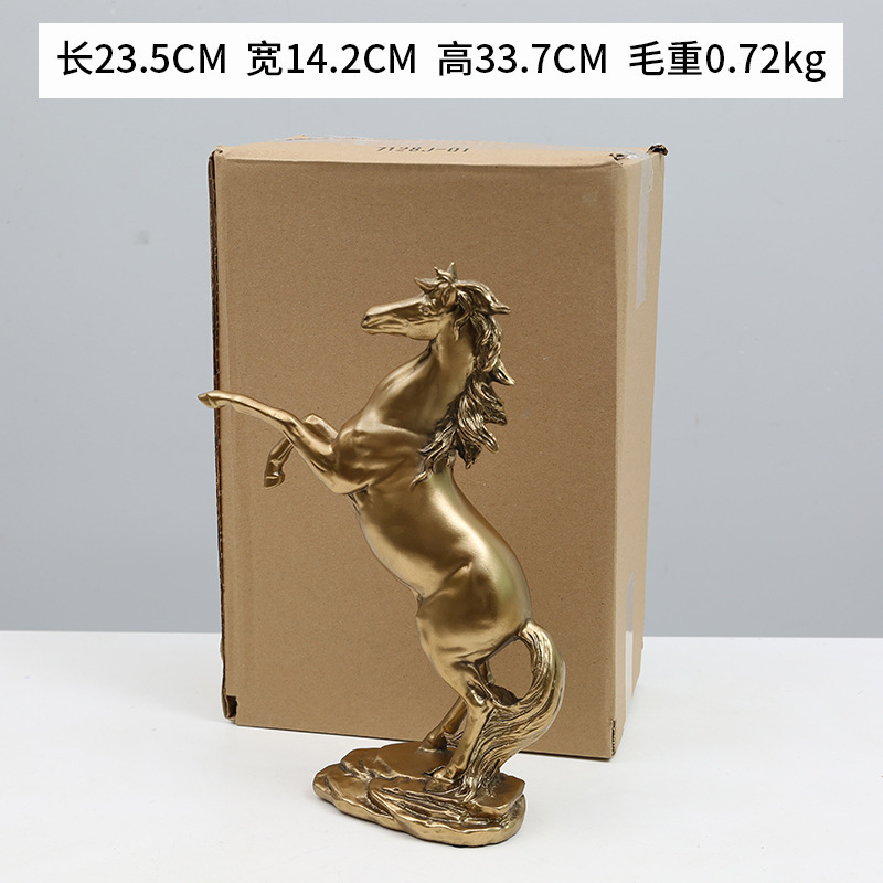 Horse to Success Creative Resin Ornaments Lucky Horse Get Rich Living Room TV Cabinet Wine Cabinet Decorations