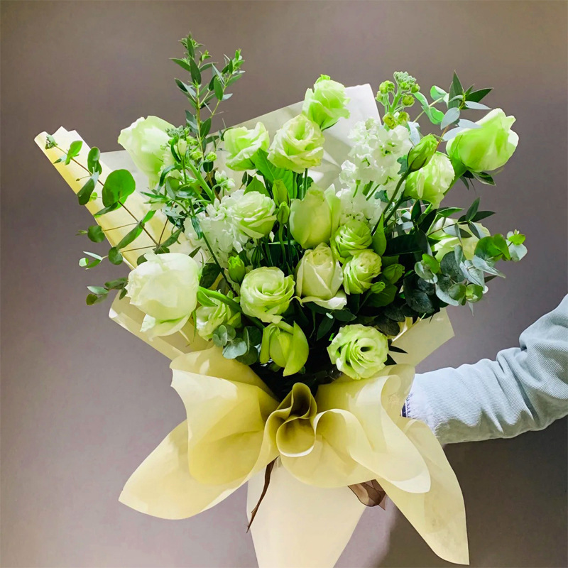 Liziran regalo Flor de papel de embalaje ramo floral flor tienda de embalaje material impermeable coreano rollo de papel liso al por mayor