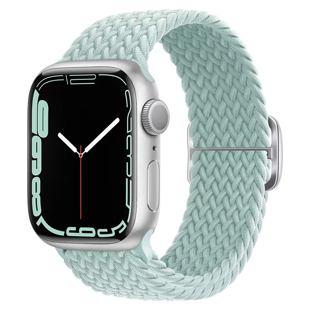 Correa trenzada de nailon adecuada para Apple iWatch 45678910 Apple Ultra 2, correa de reloj S11 con hebilla elástica