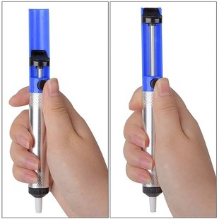 Factory direct tin suction pump small half aluminum tin suction device manual non-slip tin suction maintenance soldering to remove waste tin