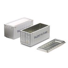 马口铁创意货柜铁盒中号集装箱礼盒新版现货桌面收纳集装箱铁盒子