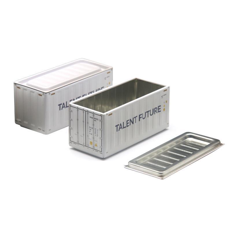 马口铁创意货柜铁盒中号集装箱礼盒新版现货桌面收纳集装箱铁盒子