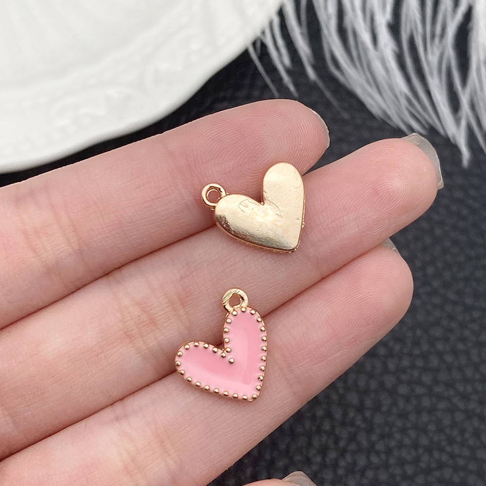 1 nectarina rosa con forma de corazón de amor 13x13mm - 14985 - 1G