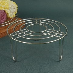 Stainless steel thick line three-legged steamer tray household kitchen steaming rack rice cooker water separation steaming stand