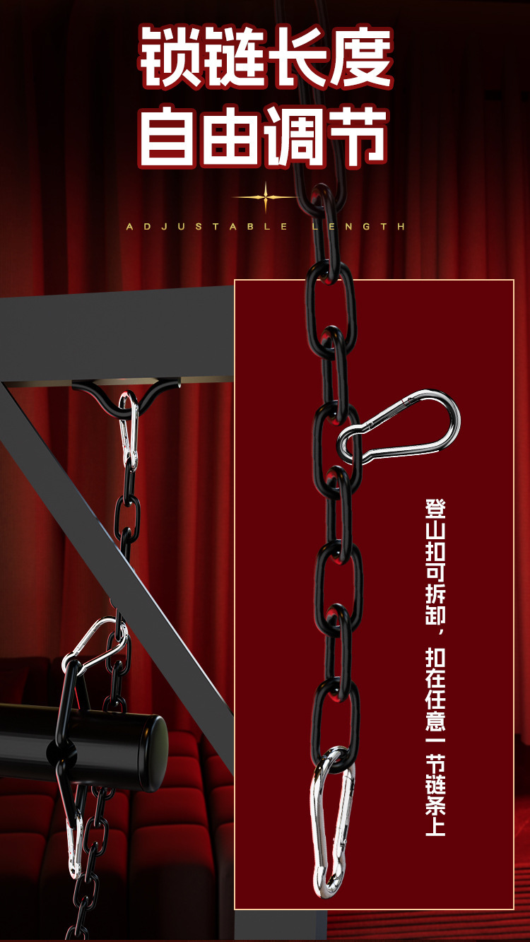 Steel Bondage Handcuffs for Couples, Black Metal Restraint Accessory — detail image 20