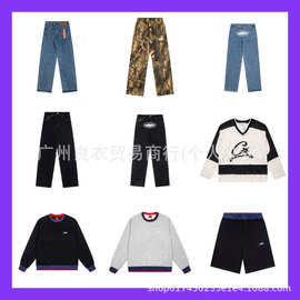美潮CORT恶魔岛 Jeans基础款logo印花Drill风宽松直筒牛仔长裤男