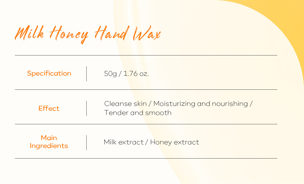 Cross-border QUIYUM milk Honey Hand Wax 50g Moisturizing, hydrating and hydrating hand care skin care products in stock from the manufacturer undefined