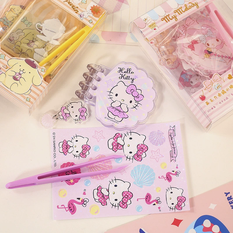 Sanrio, hello kitty, акриловая книга с картинками, конструктор, украшение для ногтей, подвеска, граффити, ручная работа