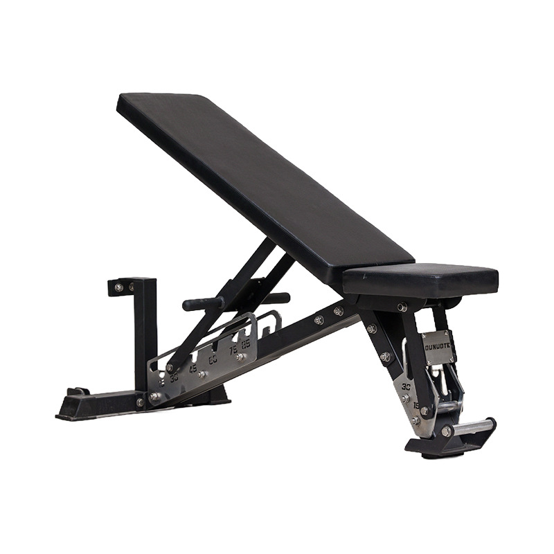 Adjustable foldable weight bench, commercial grade, multi‑position incline, compact storage