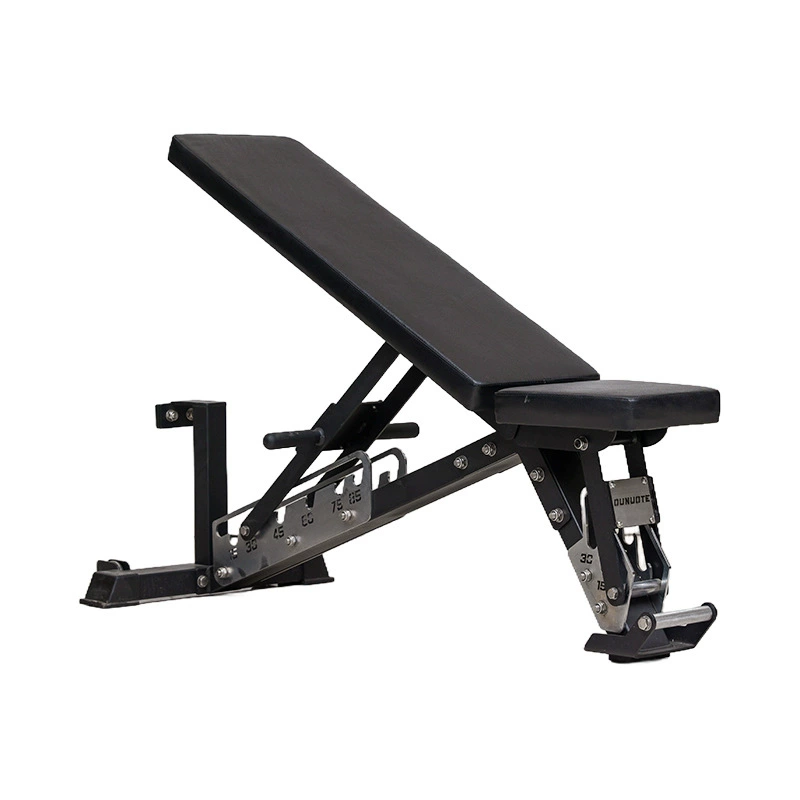 Adjustable foldable weight bench, commercial grade, multi‑position incline, compact storage