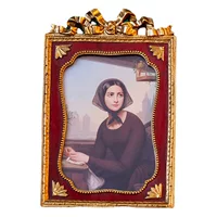 Декоративная фоторамка из смолы в европейском стиле, винтажная резная Прямоугольная Фоторамка из смолы, Настенная картина для гостиной, креативный стол из смолы