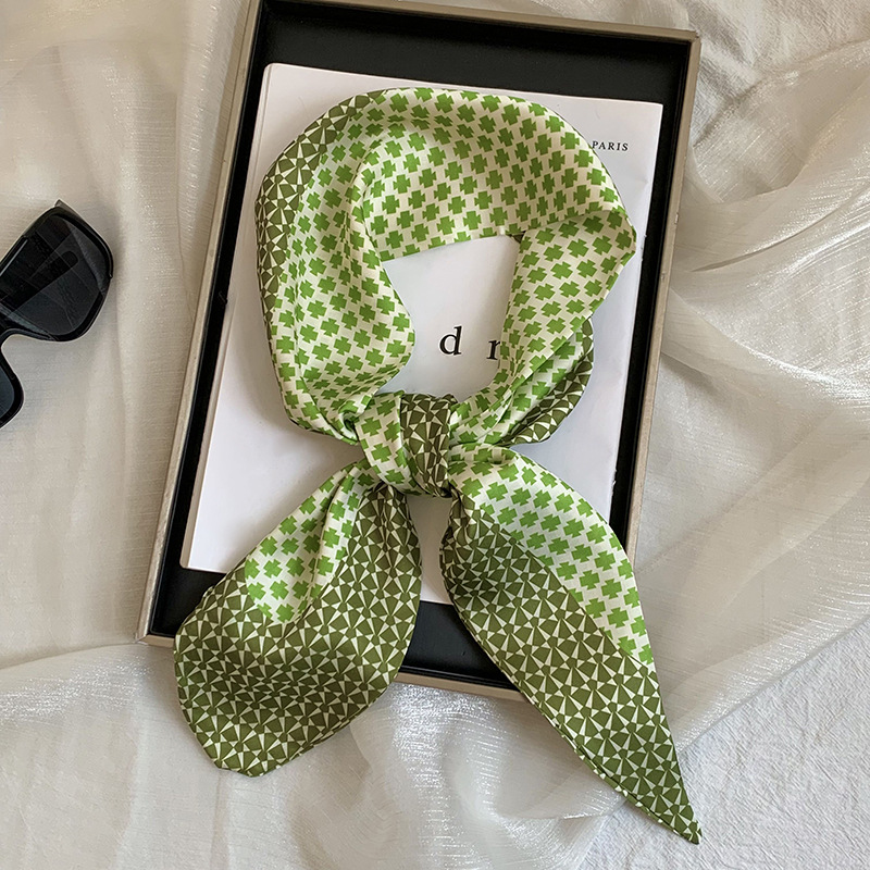 Pañuelo de seda con sentido avanzado, nuevo bolso atado todo-fósforo, serpentina, multifunción, bufanda de lunares, cabello trenzado, cinta, pañuelo, cinturón para el cabello