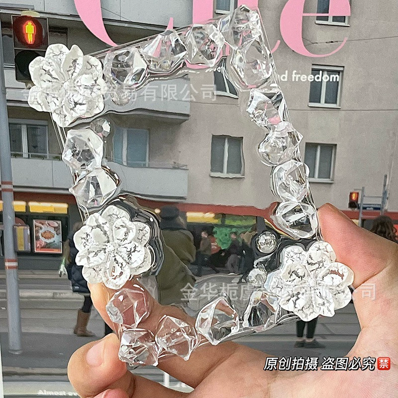 Прозрачная карточка из смолы с цветами, сверхпрозрачная, в свежем стиле, из УФ-смолы, фотокарточка с эффектом «погони за звездами», милый и красивый реквизит.