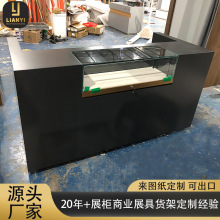 定制柜台收银台手表店展柜烤漆玻璃柜带灯店铺展柜陈列柜道具制作