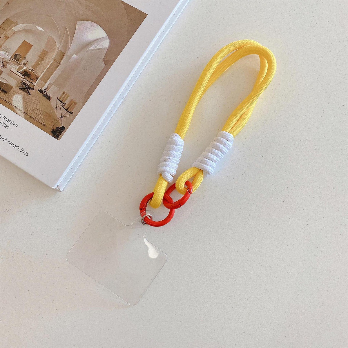 InsFeng nuevo tipo de colgante de color simple a prueba de pérdida de cuerdas de muñeca llaveras cuerdas tejidas a mano doble hebilla cuerdas de mano