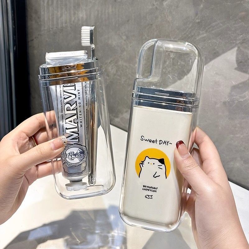 三合一旅行漱口杯便携式牙刷收纳盒高颜值小巧大容量出差用洗漱杯|undefined