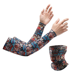 Sun protection sleeves for men and women, summer ice silk outdoor cycling cool arm sleeves, anti-UV arm guards, sun protection hand sleeves