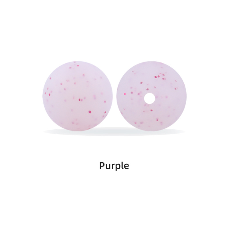 12mm y 15mm cristal impresión de silicona grado alimenticio DIY joyería chupete cadena mordedor pulsera collar Accesorios