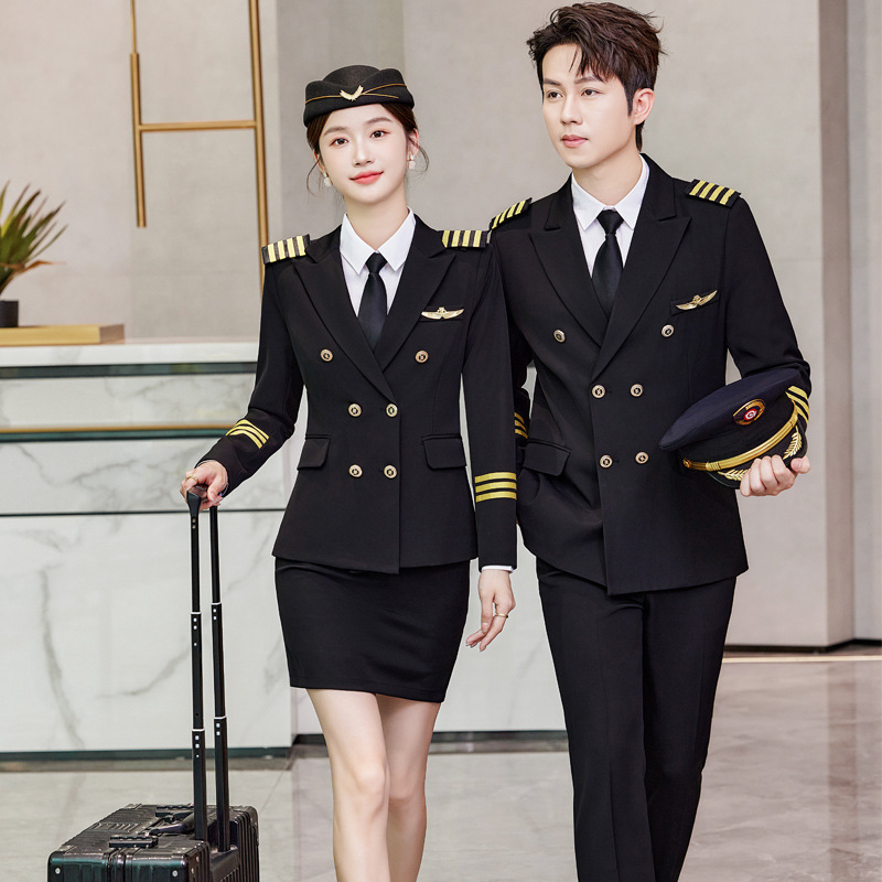 China Southern Airlines stewardess uniform high-speed rail aviation school air stewardess technical school clothing security guard property concierge overalls