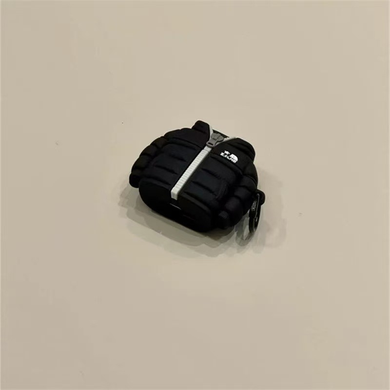 Invierno plumón de silicona auriculares cubierta para Airpods 1 / 2 generación Apple inalámbrico bluetooth cubierta pro3 / 4