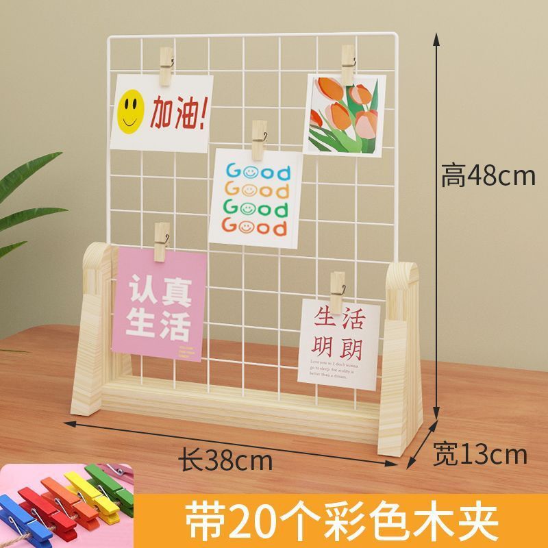 桌面铁艺网格首饰置物架饰品摆摊挂件幼儿园作品展示架挂耳饰架子|undefined