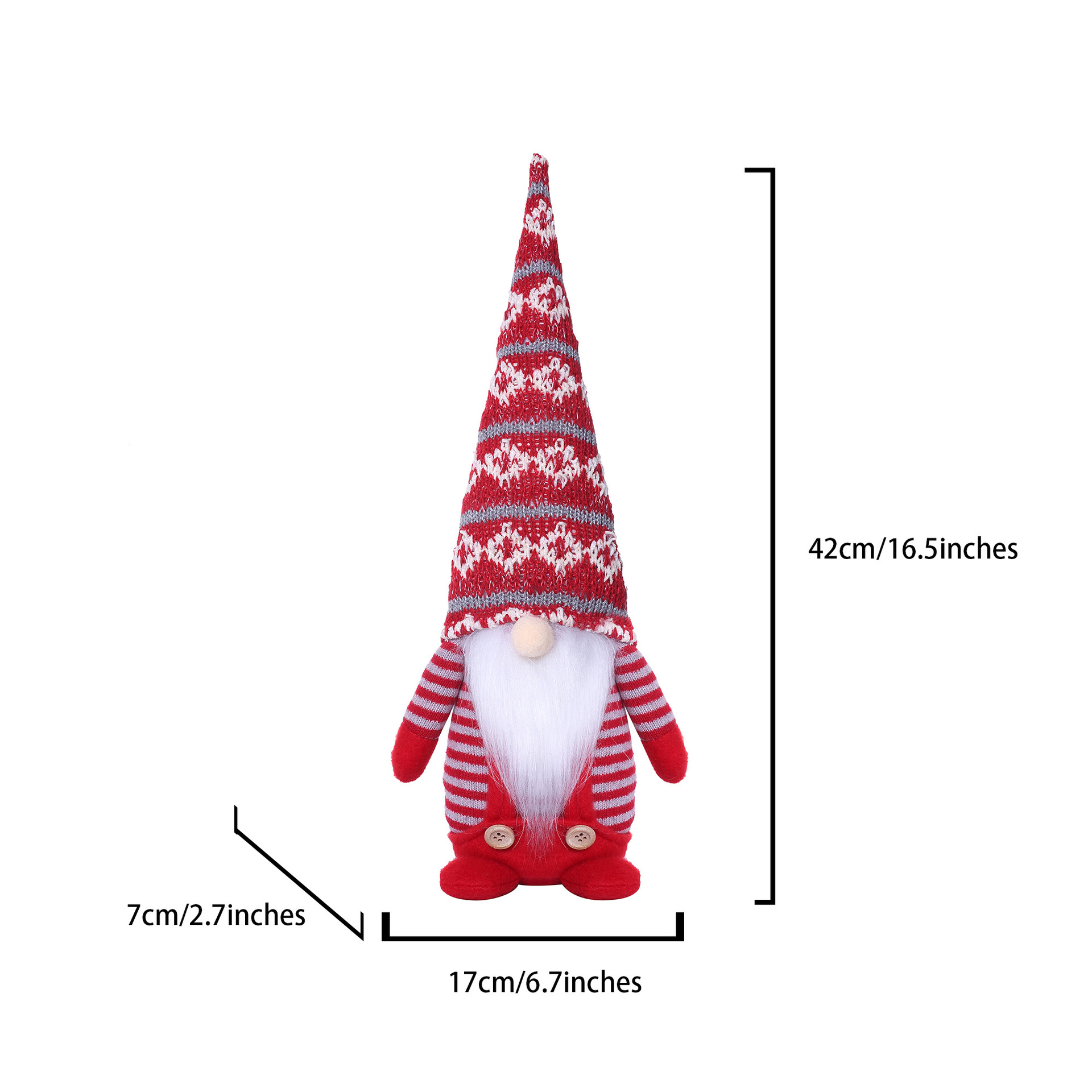 Transfronterizos nuevos nórdicos de peluche de punto decoración de Navidad muñeca sin cara muñeca bosques Rudolph adornos al por mayor