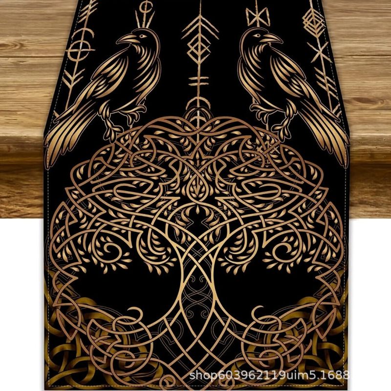 亚马逊动销款四季热销款桌旗条纹抽象波西米亚风家用茶几餐厅装饰|undefined