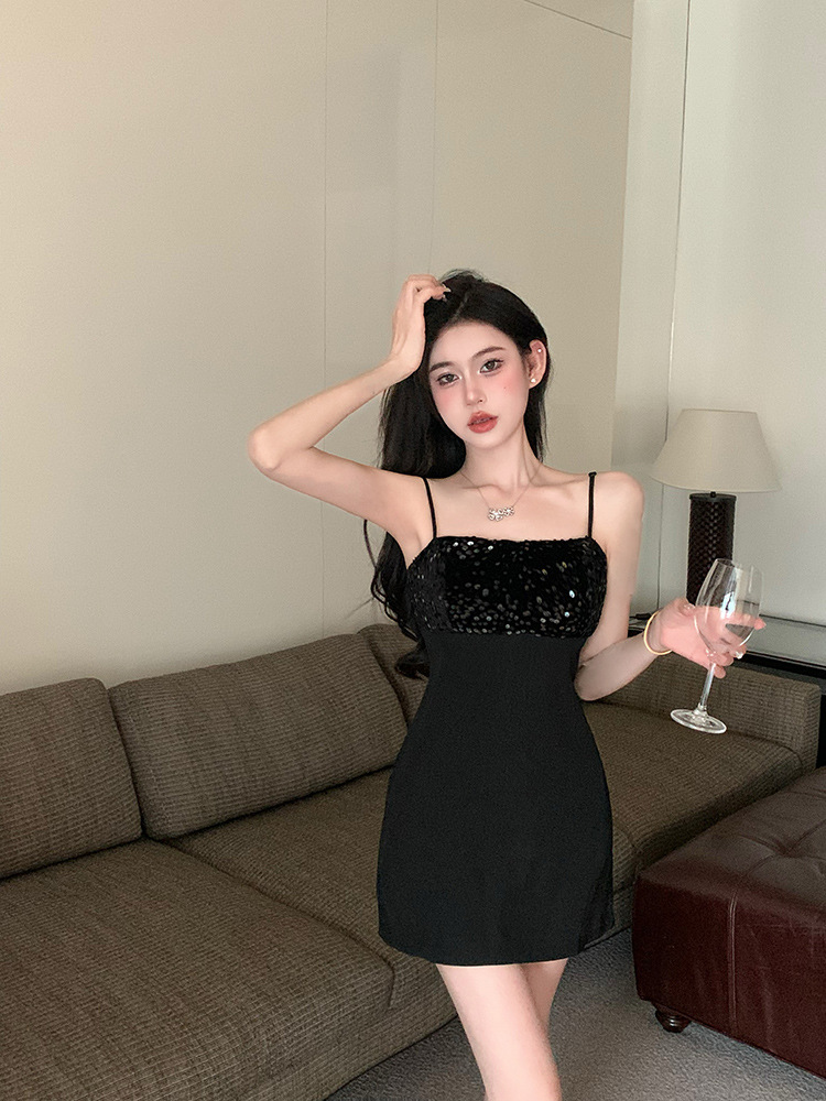 Sequin Little Black Dress