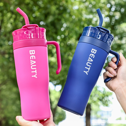 Cup minimalist portable for men and women, specialized water cup large capacity sports plastic cup straw cup bottle