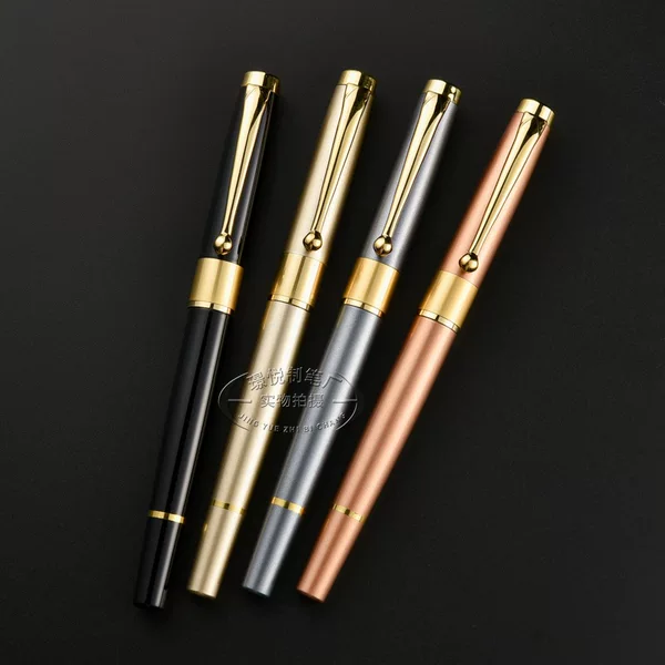 Wholesale Metal Signature Pen Black Ball Pen Gel Pen Business Meeting Gift Pen Advertising Pen Neutral Pen