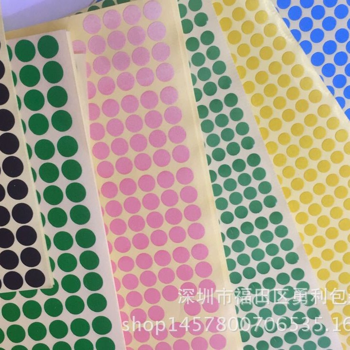 现货不干胶标贴 彩色圆标封口贴 月份标签 多款颜色 直径3cm