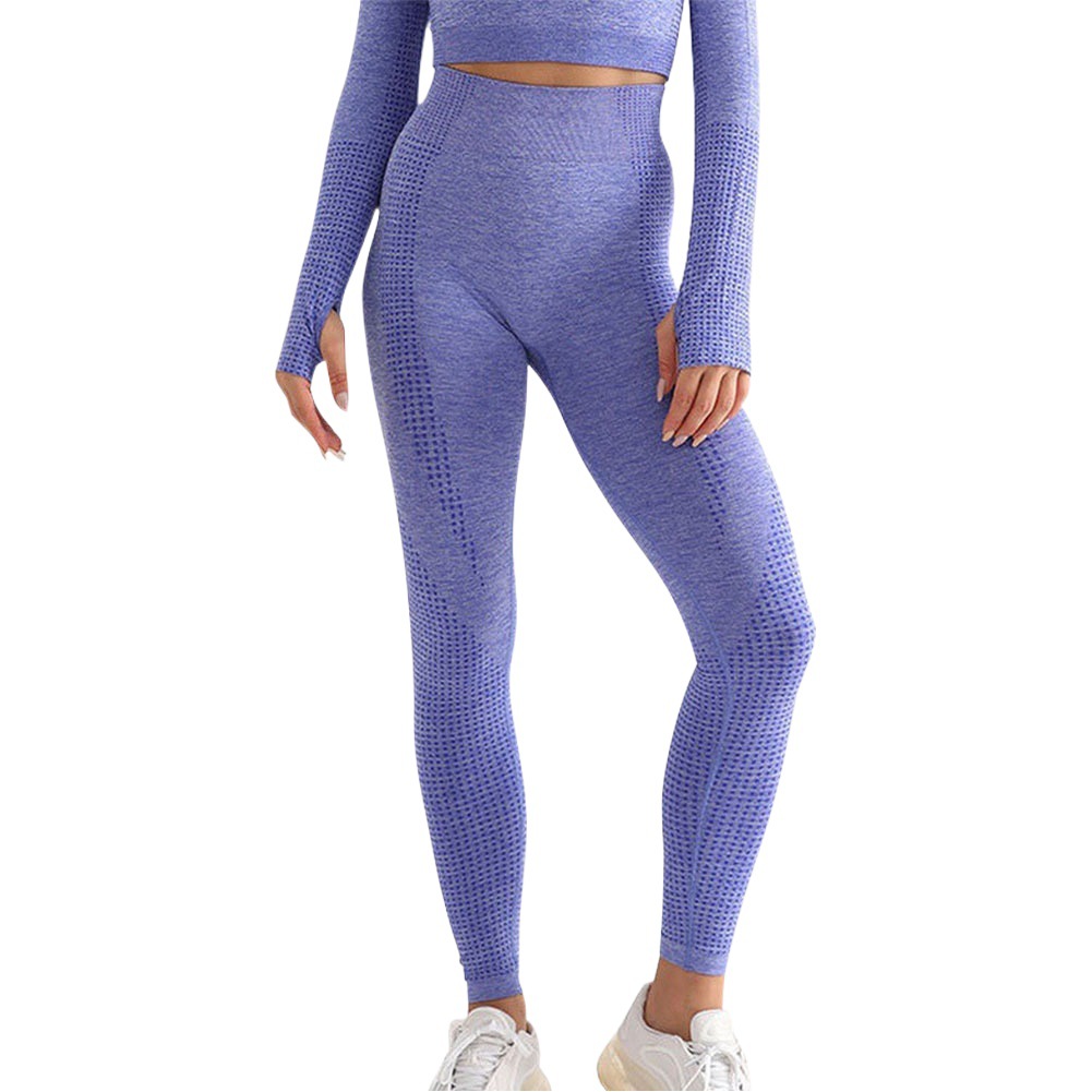 Leggings deportivos de yoga de cintura alta, ajustados, sin costuras, largos, para correr, populares en Europa y América, para mujer