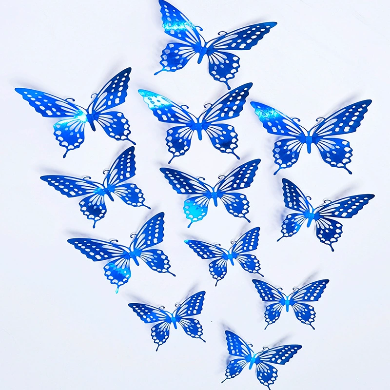 Полуж Butterfly 3D полый имитационный металлический бабочек настенный декор для дома гостиной трехмерная бабочка декоративная наклейка