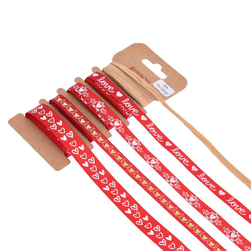 Decoración del día de San Valentín chino Cinta Roja arco material Cinta de embalaje de regalo de San Valentín de Amazon