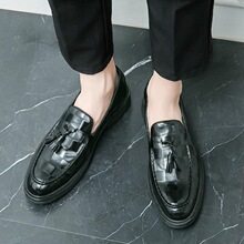 Y 41343 Genuine Leather Slip On Shoes ��ʿ����ƤЬ