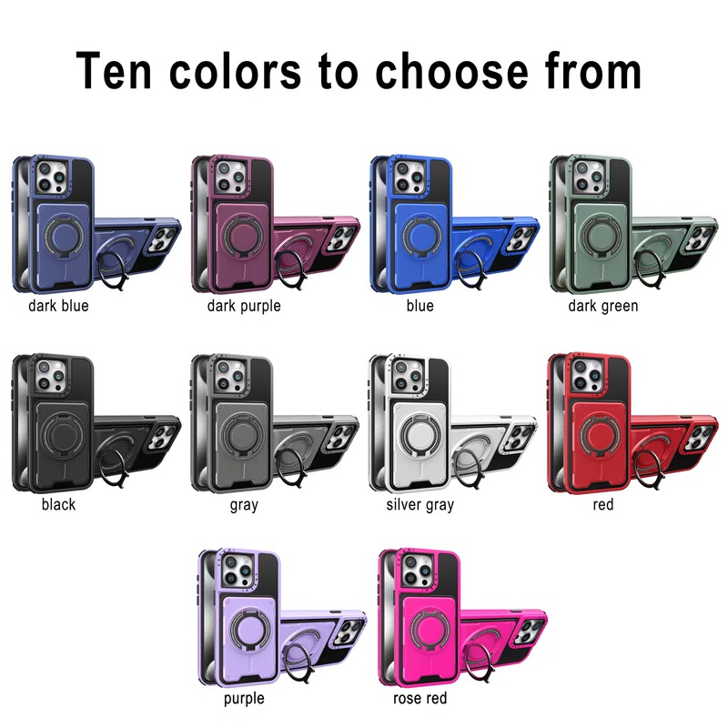 Suitable for Apple iPhone16promax three-in-one multi-function bracket magnetic armor shell 15plus protective cover