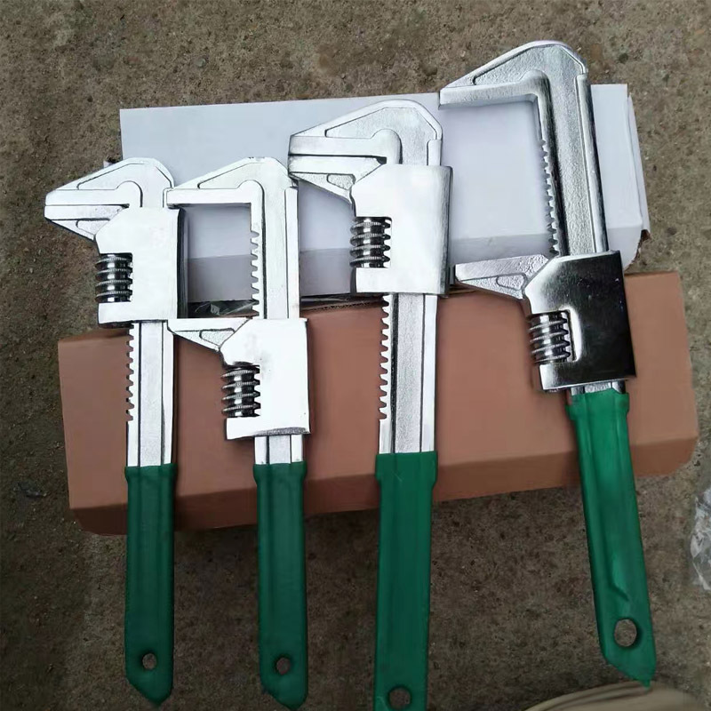 大开口直角活动扳手 汽车扳手管活两用F型下水器阀门暖气管道管钳