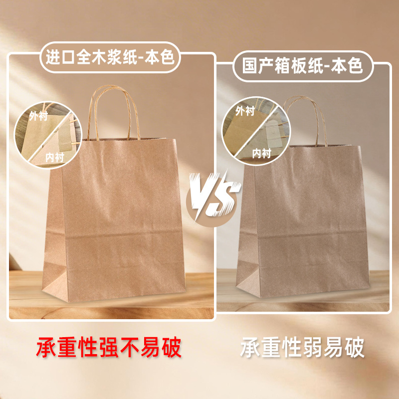 Bolsas de papel kraft, bolsas de mano, bolsas para llevar té con leche y café del Año del Caballo, bolsas de regalo de Año Nuevo, logotipo personalizado.