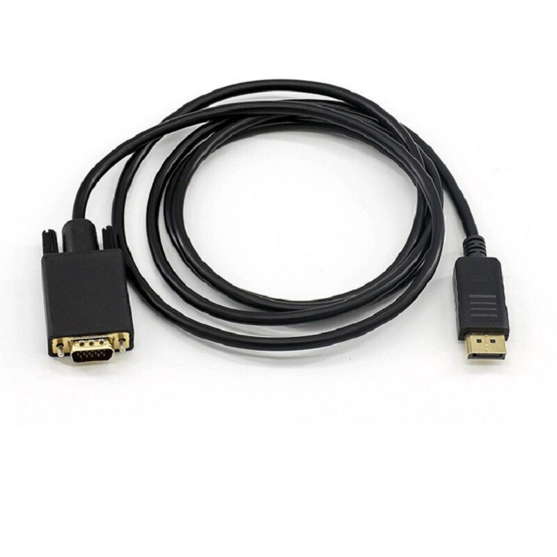 Dp to Vga Conversion Cable Displayport to Vga Display Adapter Cable Vga High-Definition Data Cable 1.8m