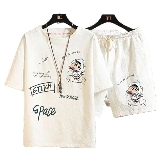 Trajes de lino para niños de verano camisetas de mangas cortas de seda de hielo pantalones cortos deportivos de baloncesto de dos piezas estilo de escuela