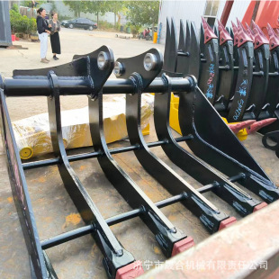 Excavator Front-End Multi-Tooth Rake, Large Rake for Digging Land Reclamation and Weeding, Yam Digging Artifact