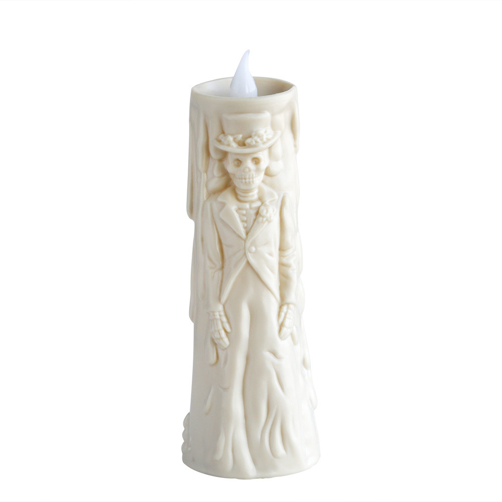 Halloween paquete cos terror novio novia pareja lámpara horrores accesorios esqueleto mesa pendura LED lámpara de vela luminosa