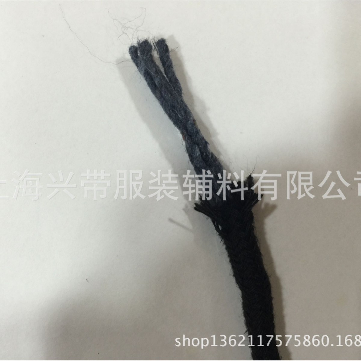 5mm6mm包芯棉绳 平纹绳 黑色涤棉绳 黑色棉绳