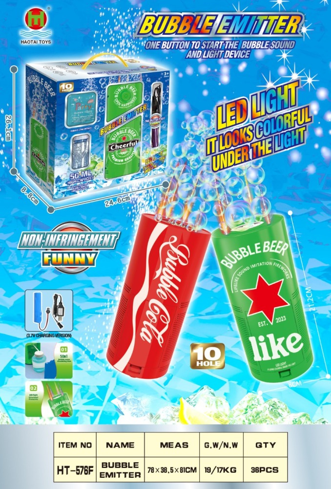 Máquina de burbujas de cerveza de 10 agujeros roja