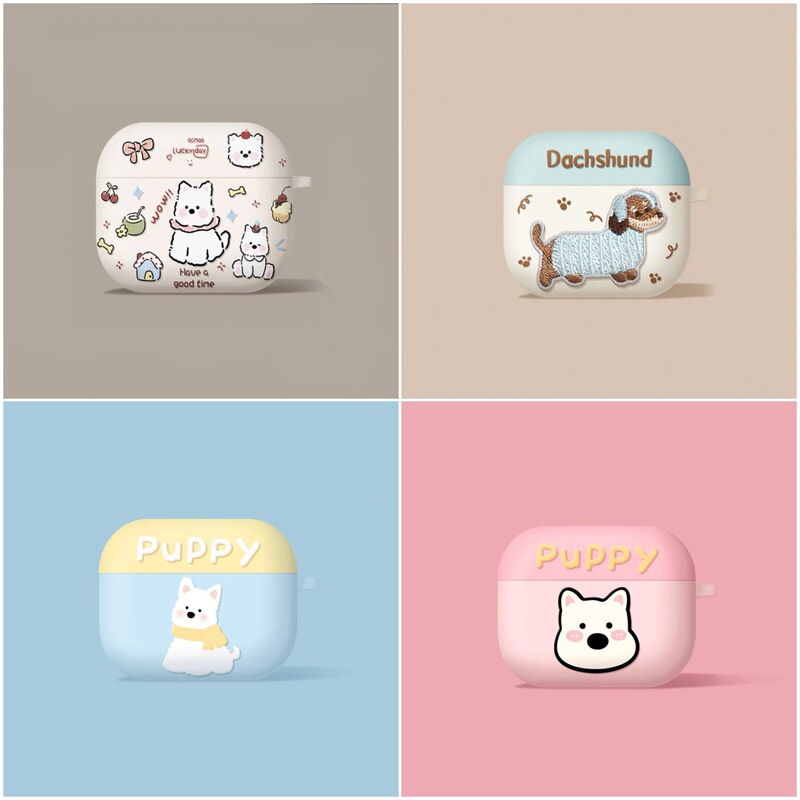 Frosted Cartoon Pattern Airpdospro3 Generation Protective Cover Suitable for Apple 2/3 Generation Wireless Bluetooth Headset Soft Shell