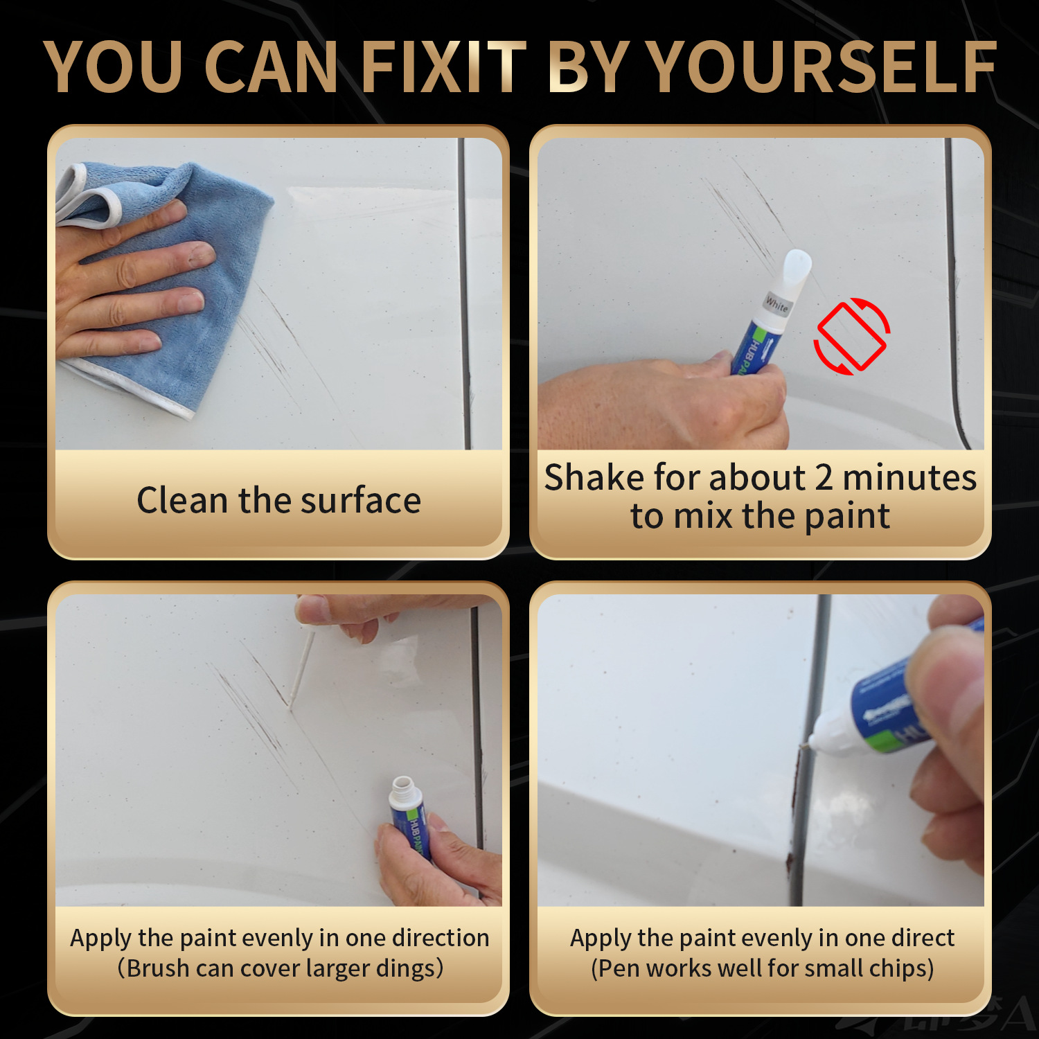 Car Paint Touch-Up Pen, Body Scratch Repair Pen, Car Paint Scratch Repair Tool, Multi-Color Car Paint Touch-Up Pen