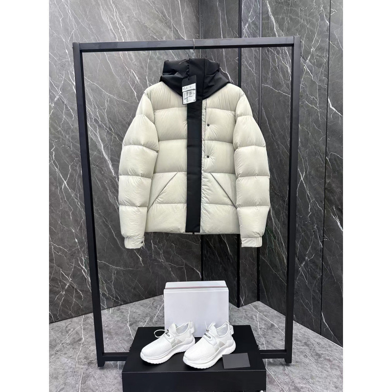 Winter Moncler Down Jacket Black Warrior Black Label Jacket Unisex Hooded Coat Thickened Solid Color High-Quality Version